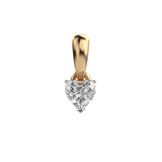 14K Yellow Gold Floral Diamond Pendant 0.15Ct Round EF VVS/VS 16 Stones No Chain