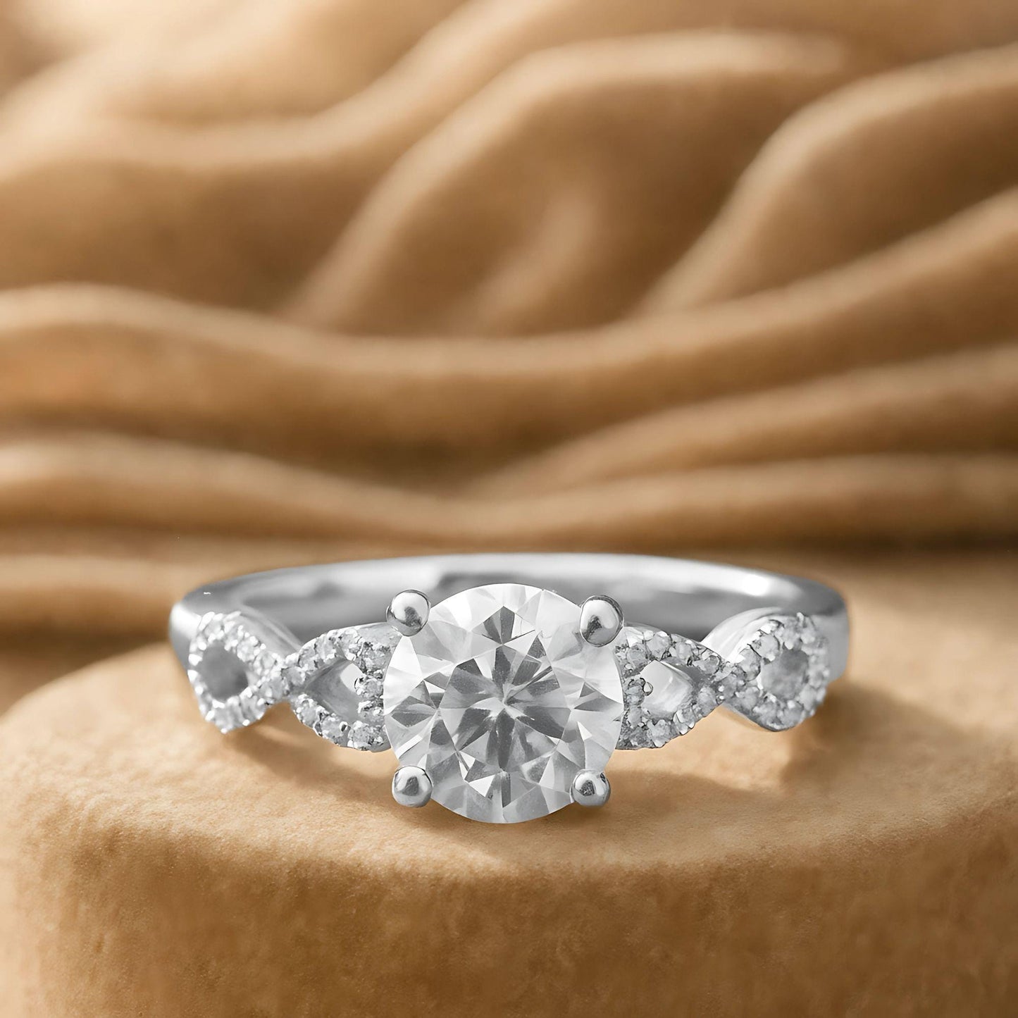 14K Gold Oval Lab Diamond Ring: Hidden Halo Solitaire, IGI Certified