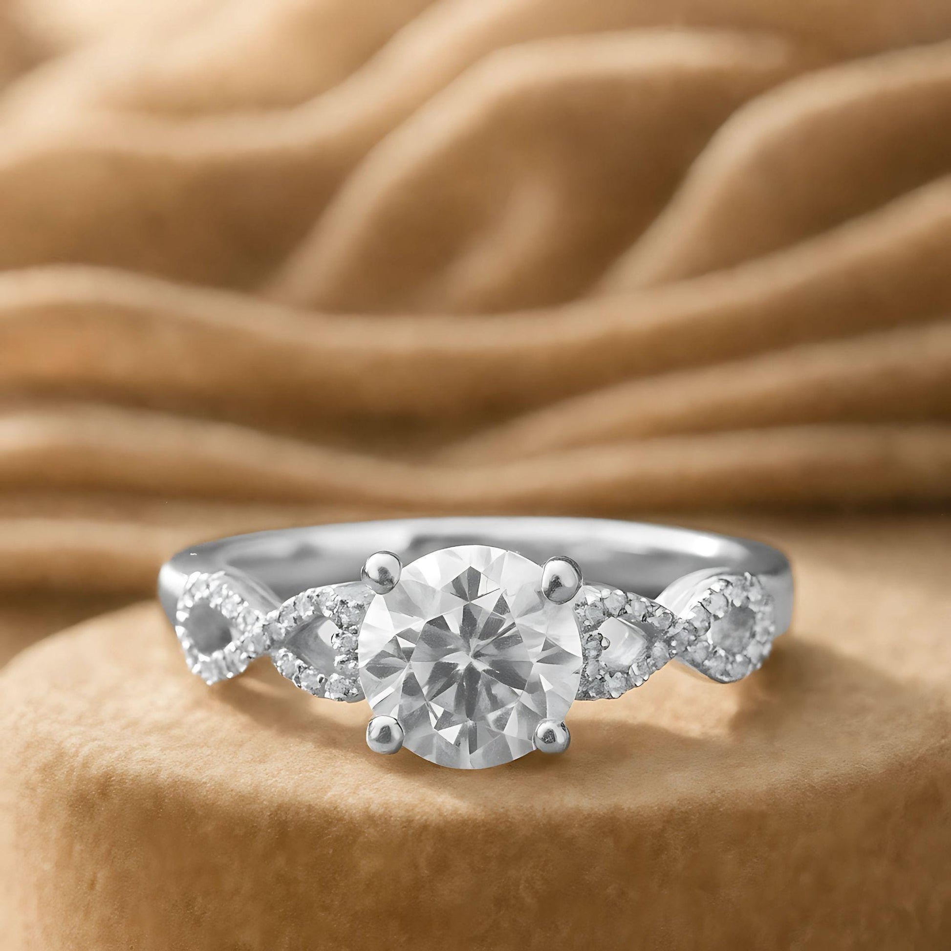 14K Gold Oval Lab Diamond Ring: Hidden Halo Solitaire, IGI Certified