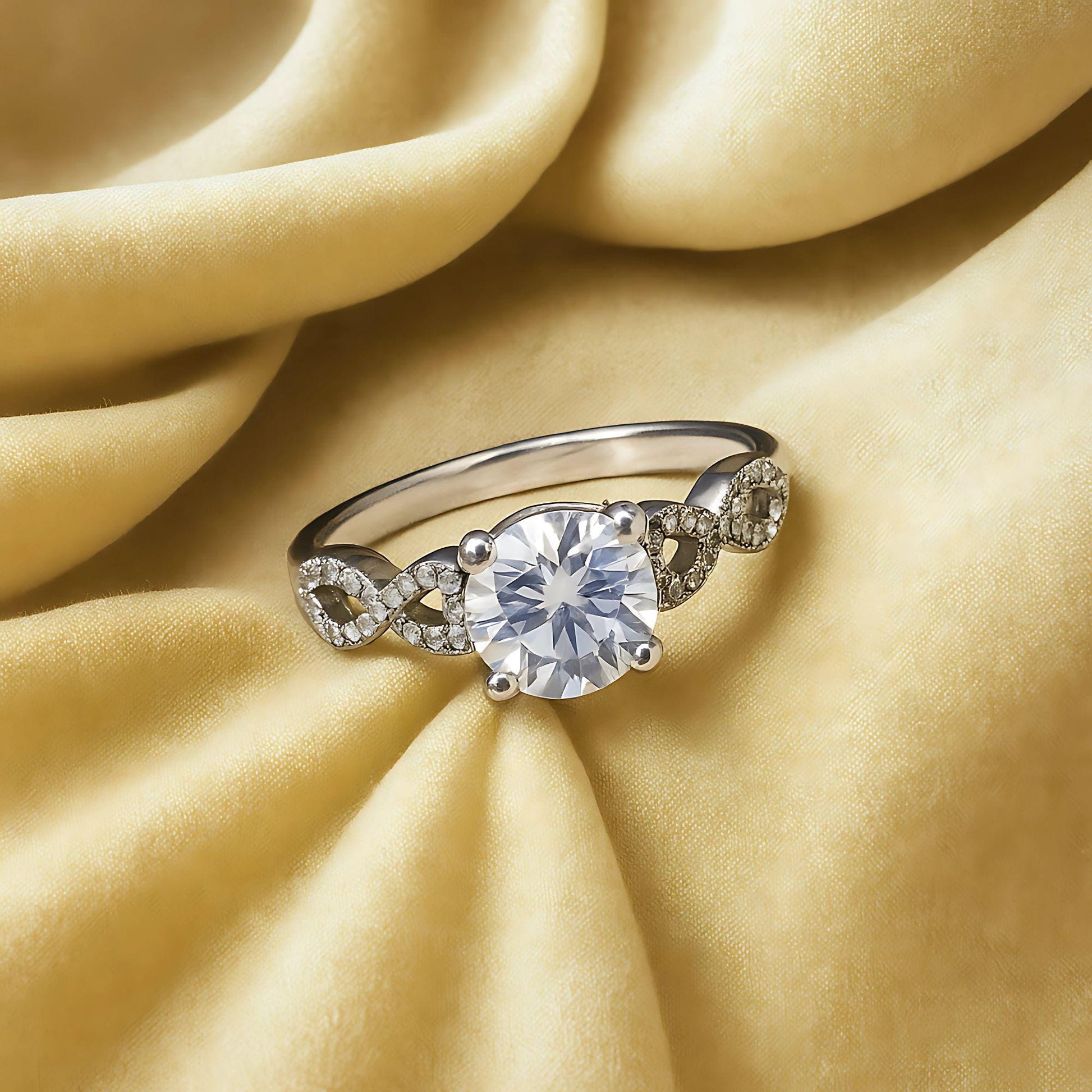 14K Gold Oval Lab Diamond Ring: Hidden Halo Solitaire, IGI Certified